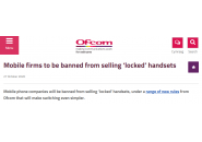 英国2021年底开始禁止运营商销售锁网手机